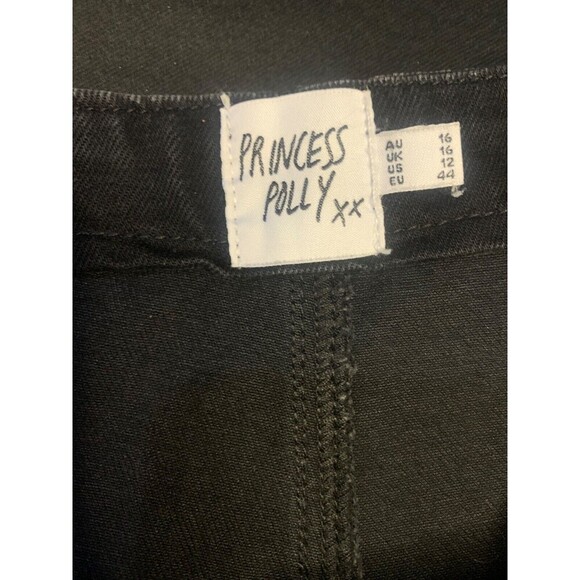 Princess Polly women’s black denim skort size 12 - Picture 3 of 5